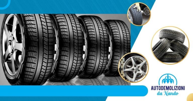 Gomme e cerchi usati per veicoli industriali a Saluzzo da Autodemolizioni Da Nando