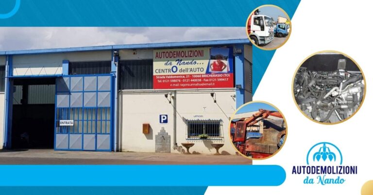 Ritiro e compravendita auto incidentate a Saluzzo da Autodemolizioni Da Nando